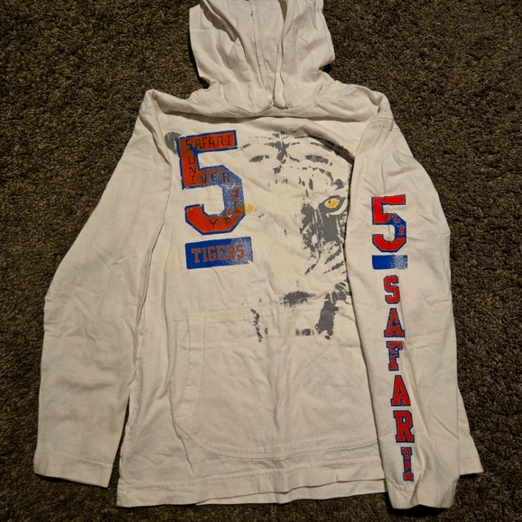 Old Navy Other - Old Navy New no tags kids lightweight hoodie Tigers Safari 5 sz10/12